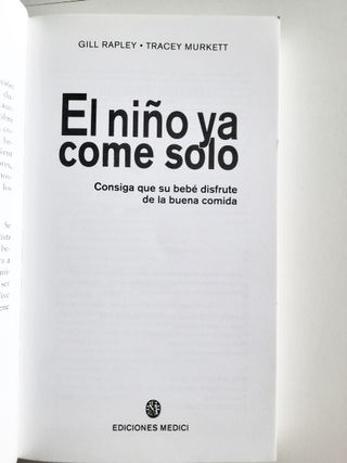 El niño ya come solo, Gill Rapley y Tracey Murkett