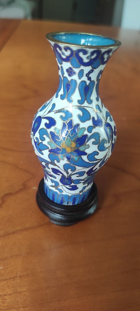 Vaso decorato smalto Cloisonne