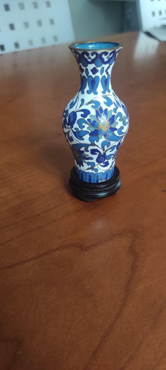 Vaso decorato smalto Cloisonne