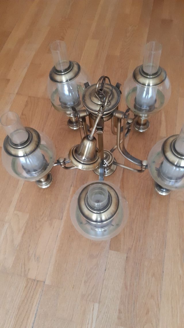 LÁMPARA ANTIGUA DE TECHO