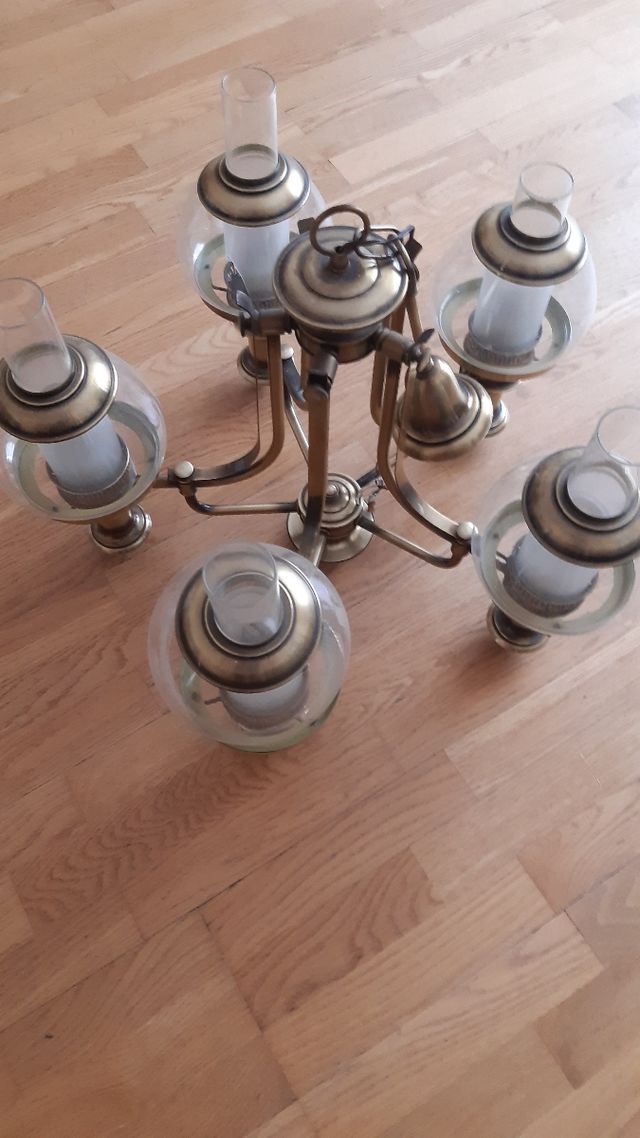 LÁMPARA ANTIGUA DE TECHO