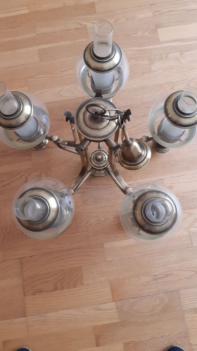 LÁMPARA ANTIGUA DE TECHO