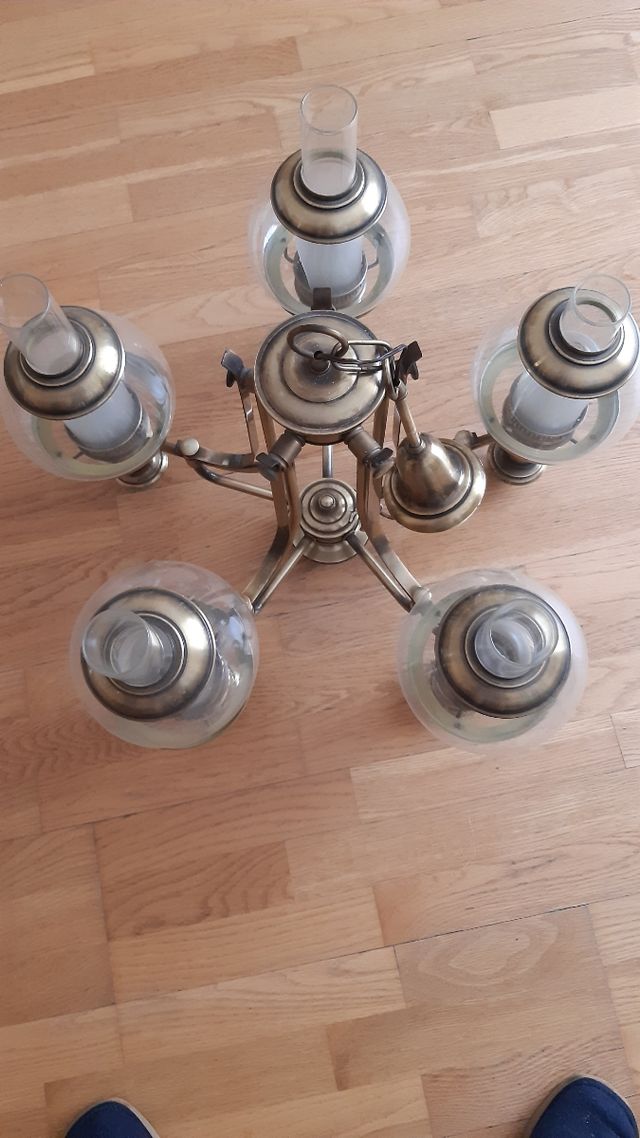 LÁMPARA ANTIGUA DE TECHO