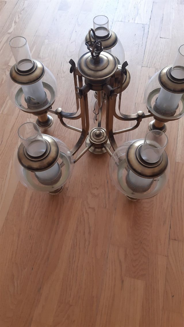 LÁMPARA ANTIGUA DE TECHO