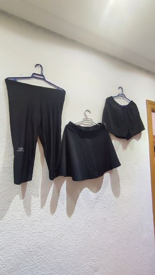 LOTE pantalón corto,falda y leguins 