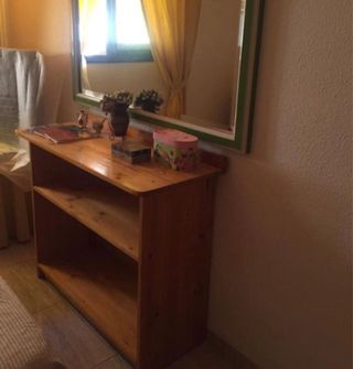 MUEBLE CONSOLA EN MADERA NATURAL MACIZA