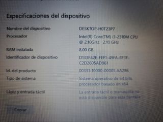 Portatil Acer Aspire 7750G W10 Pro Pantalla 17,3"