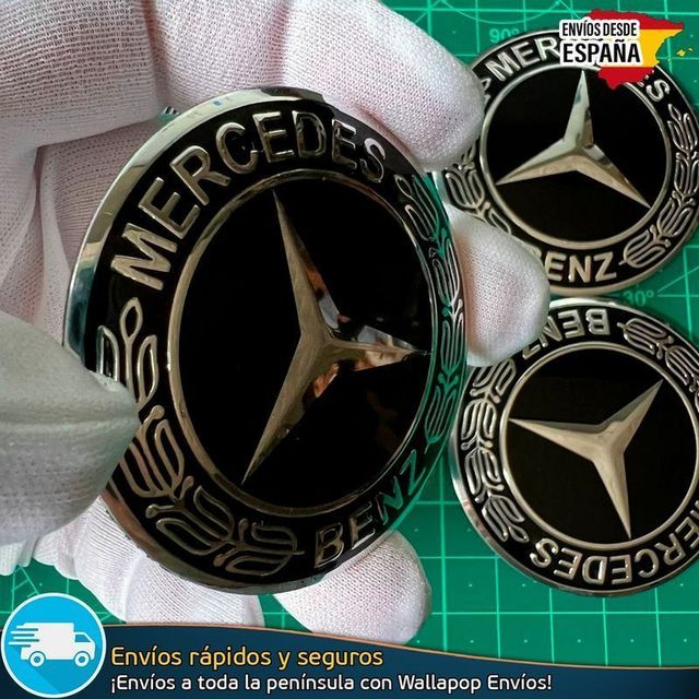 X4 Emblemas Mercedes Benz 56mm Pegatinas Tapacubos