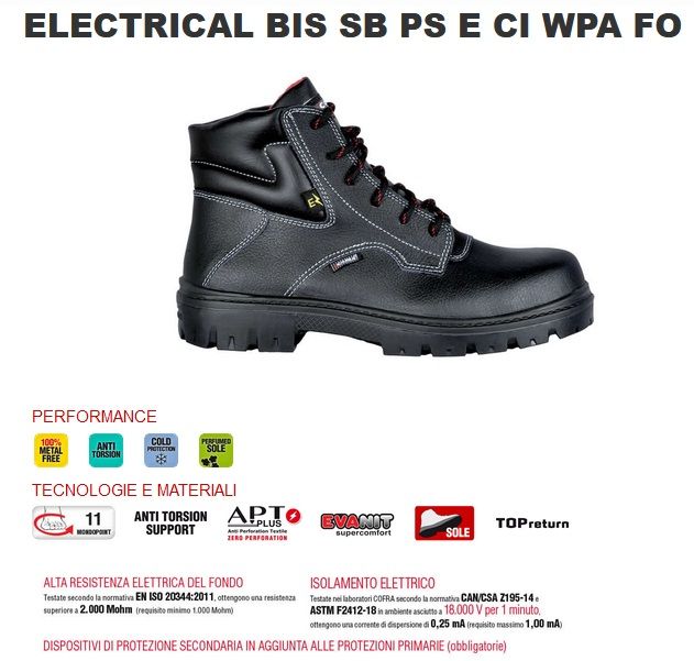 Scarpe Antinfortunistiche "Cofra Electrical Bis" 
