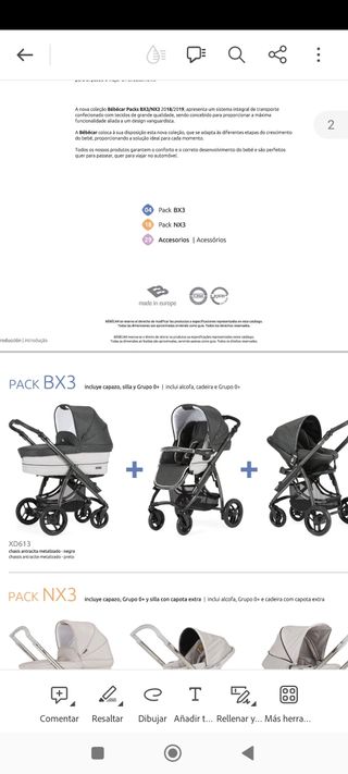 Carro bebé bebecar bx3