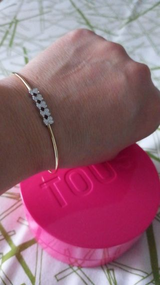 Pulsera rígida TOUS   oro y diamantes 