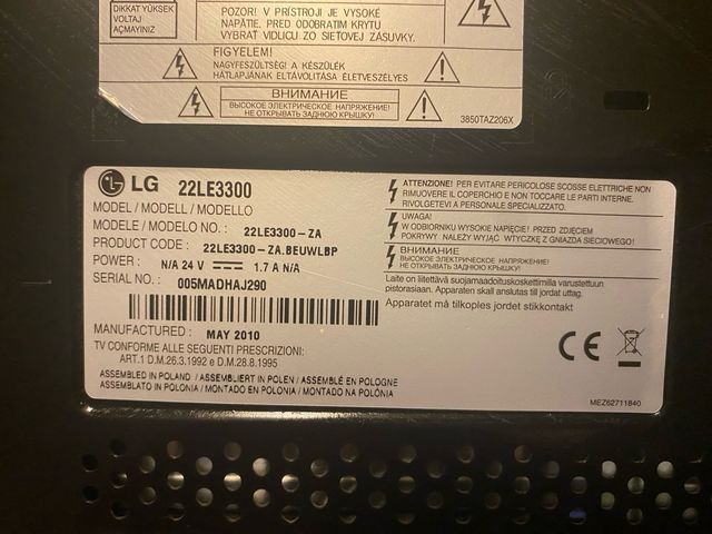 Televisor LG LED 22LE3300