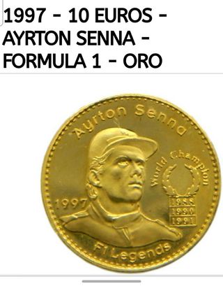 ayrton senna 10€ oro RRR MONAIE DE PARIS