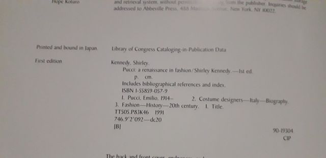 Shirley Kennedy - PUCCI - libro - 1991