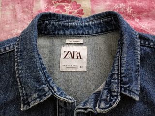 Giacca Camicia Denim Jeans Zara Relaxed Fit XL