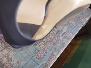 zapato fiesta gris plomo raso talla 39