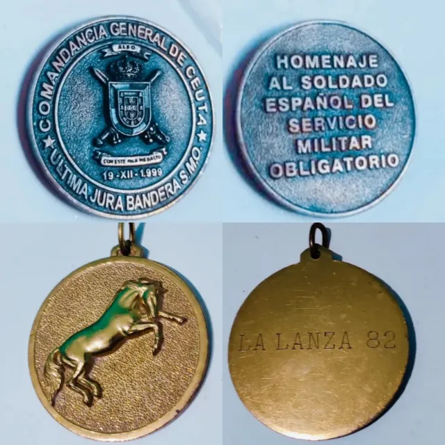 Medalla militar Ceuta Y Medalla olímpica de lanza 