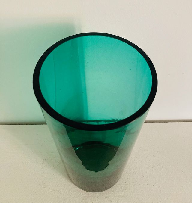 Jarra en Cristal Verde Antigua. Anos 60