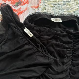 Top+gonna estivo nero