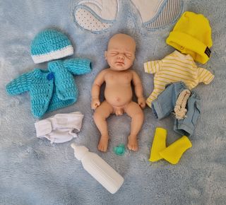Bebe niño silicona blanda platino 