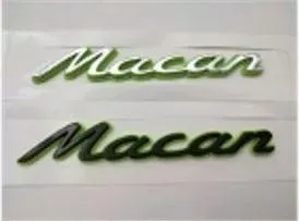 NUEVO EMBLEMA PORSCHE MACAN (e-HYBRID) PLATA-VERDE