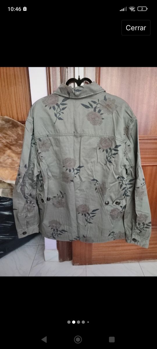 Chaqueta verde hippie vintage