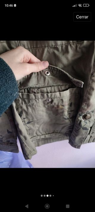 Chaqueta verde hippie vintage