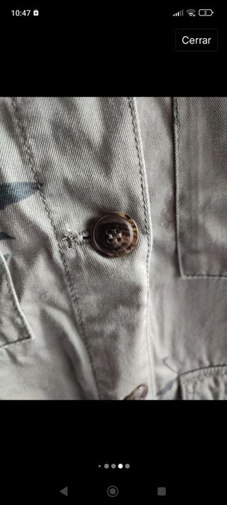 Chaqueta verde hippie vintage