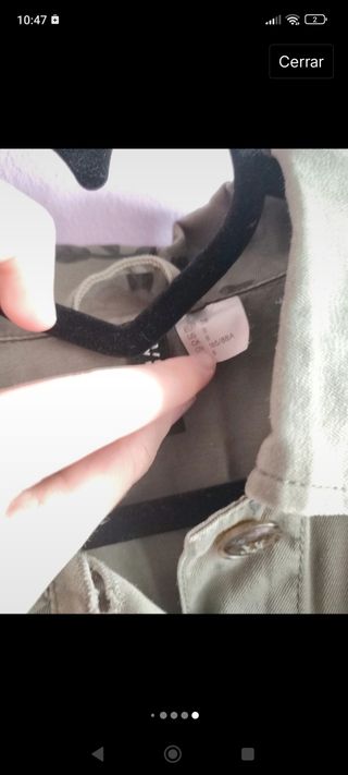 Chaqueta verde hippie vintage