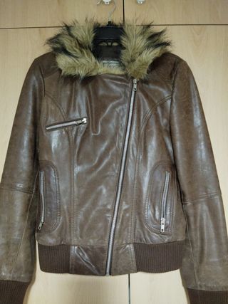 Cazadora piel mujer