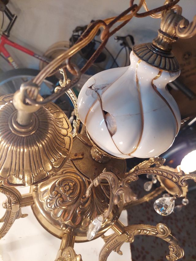 2 lamparas de salon bronce