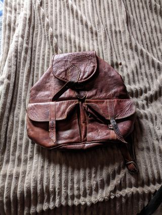 Mochila cuero 