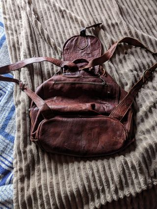 Mochila cuero 