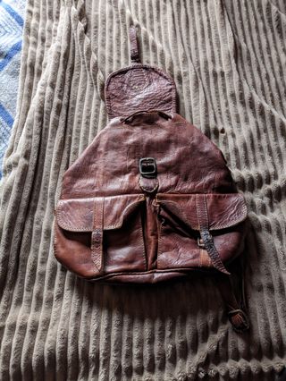 Mochila cuero 