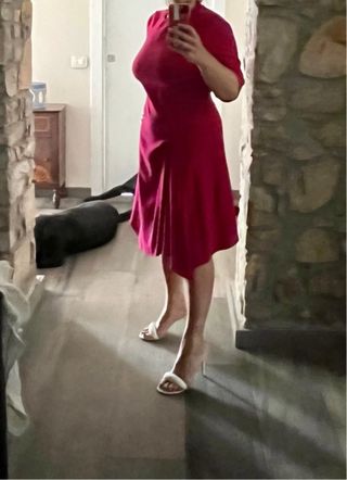 Stella McCartney abito fucsia in viscosa