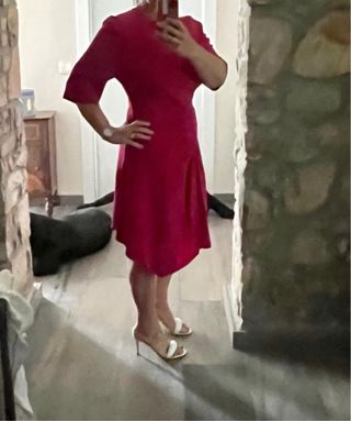 Stella McCartney abito fucsia in viscosa