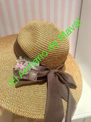 Sombrero con lazo marrón