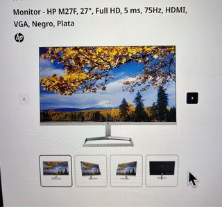 Monitor HP + teclado + ratón