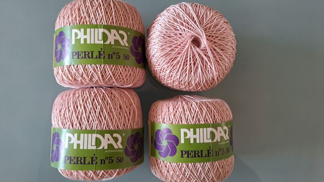 9 gomitoli di cotone n.5. Phildar