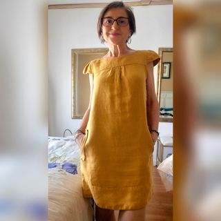 Vestido Mango color mostaza