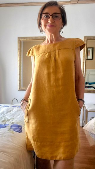 Vestido Mango color mostaza