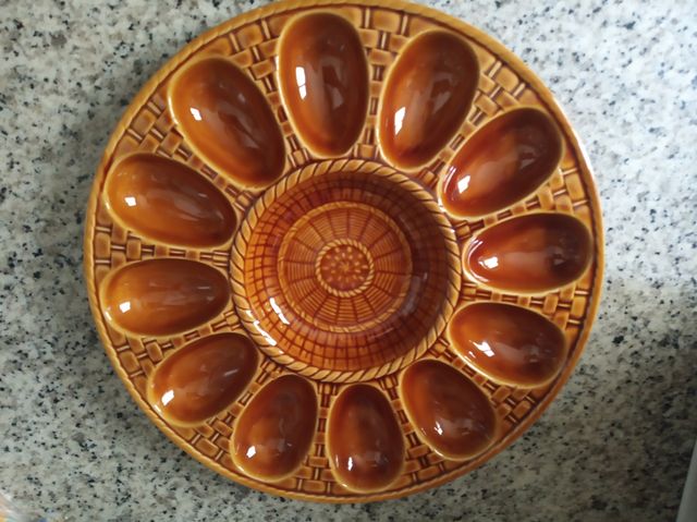 Plato huevos ceramica