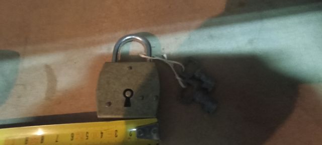 Candado, antirrobo, antiguo