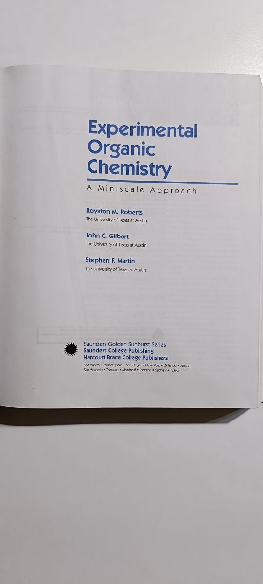 Experimental Organic Chemistry