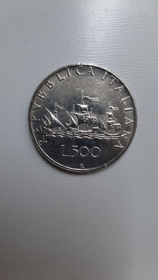 Moneta 500 lire Caravelle 1959