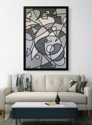 Cuadro abstracto moderno grande ORIGINAL UNICO