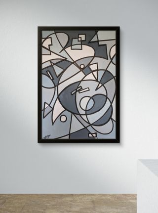 Cuadro abstracto moderno grande ORIGINAL UNICO