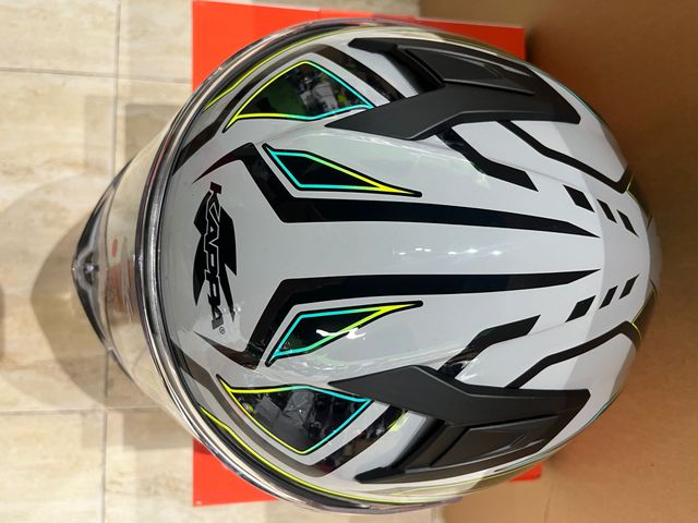 casco moto kappa kv56 nardo grey amarillo 