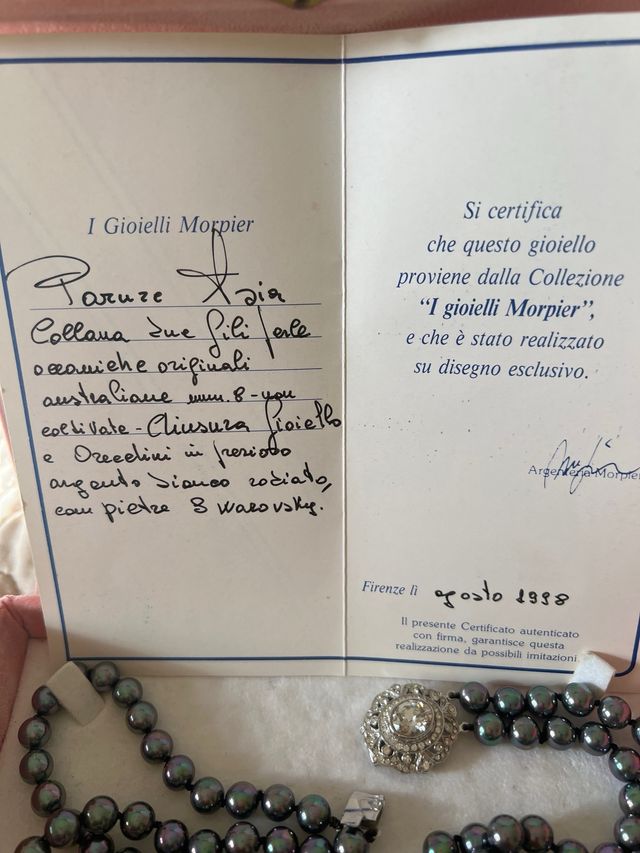 Parure collana e orecchini