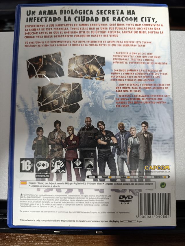 RESIDENT EVIL OUTBREAK PS2